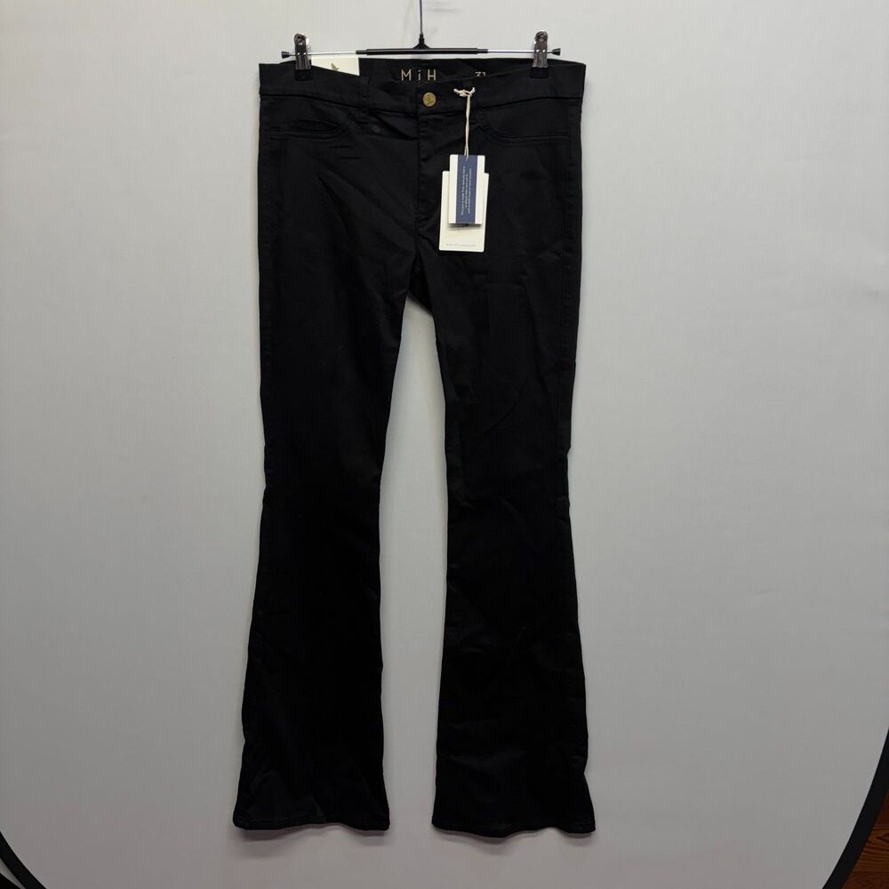 NWT MIH Women Skinny Marrakesh Mid Rise Kick Flare Jeans Size 31 Black D100 -8